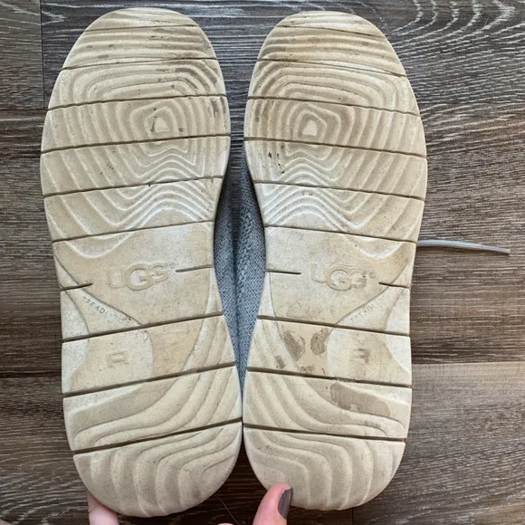 UGG Energ Gray Fabric Tennis Shoes 9