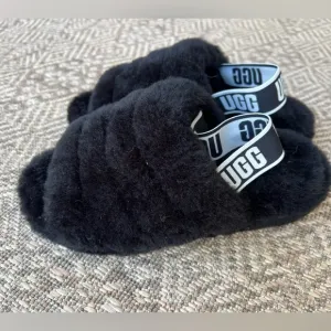 UGG Fluff Yeah Black Slide Women's Slipper Sandals Size 7