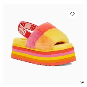 UGG Fluff Yeah Disco Checker Platform Slingback Sandals