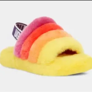 UGG FLUFF YEAH RAINBOW SLIPPERS