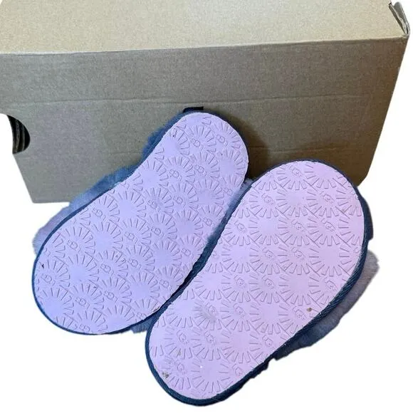 UGG Fluff Yeah Slide Gradient Ombre Purple Pink Sandal Slippers Toddler 7 Box