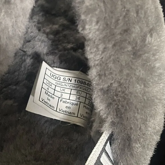 UGG Fluffy Gray fluff yeah Slide Slippers US 4 / 36