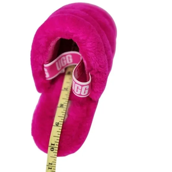 UGG Fluffy Pink Slippers size 4 US
