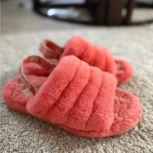 UGG Fluffy Pink Slippers
