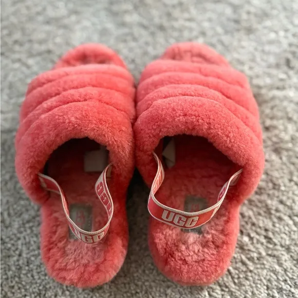 UGG Fluffy Pink Slippers