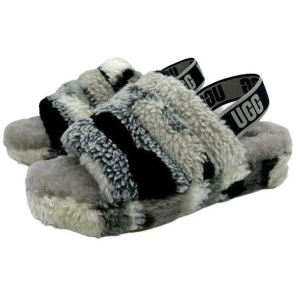 UGG FLUFF YEAH SLIDE CALIFORNIA COLLAGE SLIPPERS
