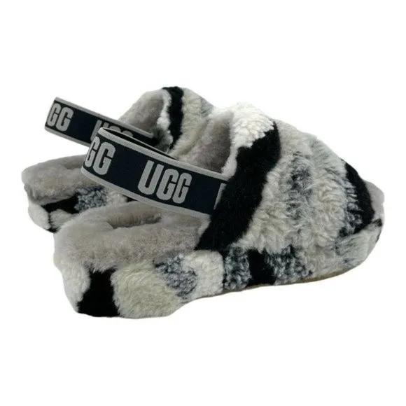 UGG FLUFF YEAH SLIDE CALIFORNIA COLLAGE SLIPPERS
