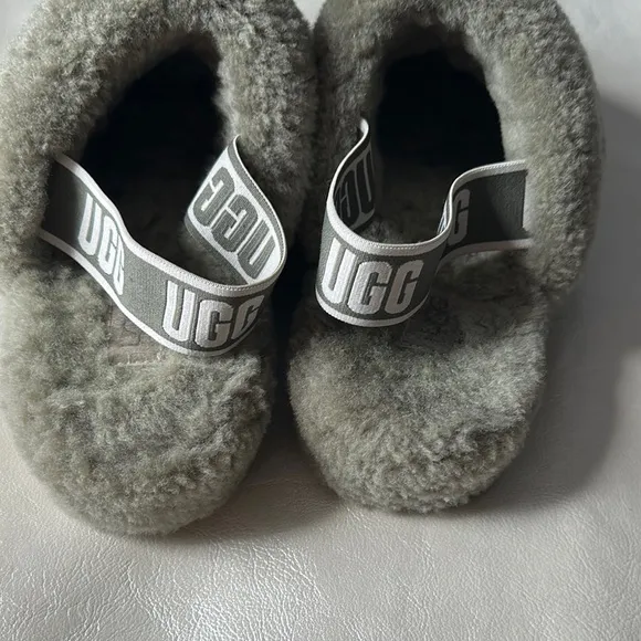 UGG Gray Quilted Slippers Plush Comfort