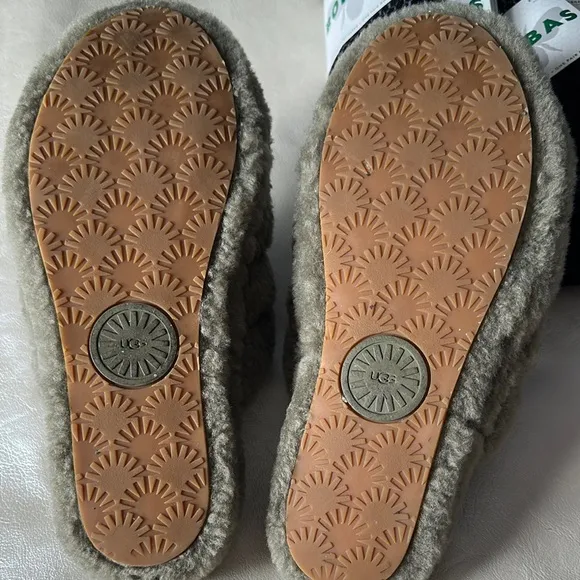 UGG Gray Quilted Slippers Plush Comfort