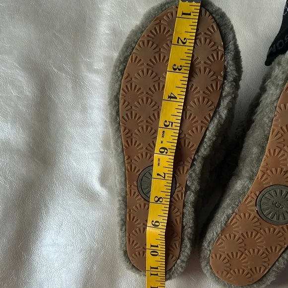 UGG Gray Quilted Slippers Plush Comfort