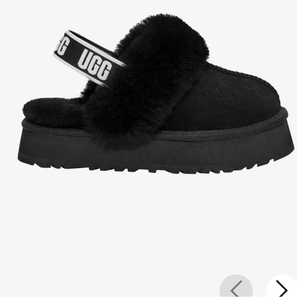UGG Kids 12 Black Funkette Slippers- New in box