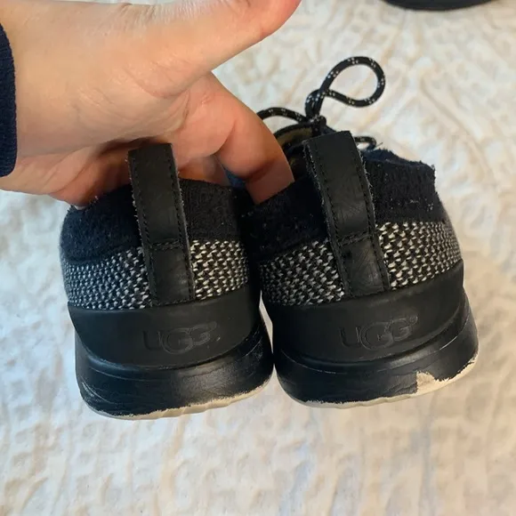 UGG Men's Feli Hyperweave Black White Size 10