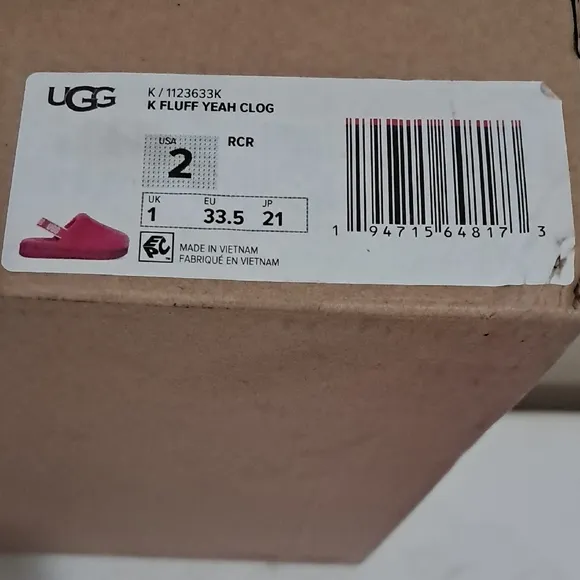 UGG Pink Fluffy Slippers