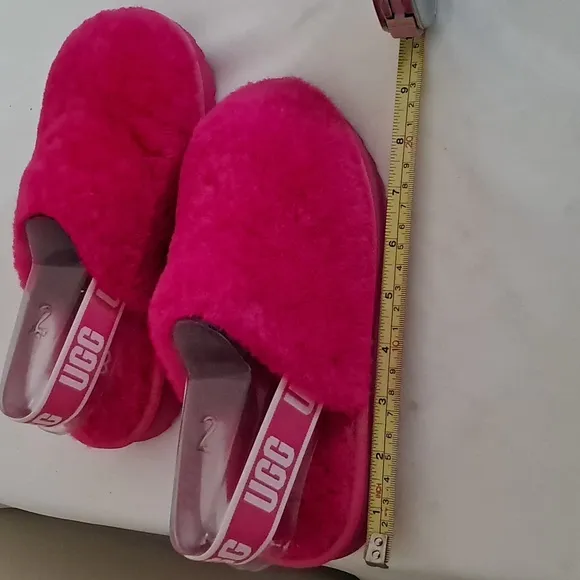 UGG Pink Fluffy Slippers