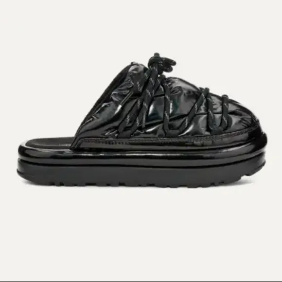 UGG SPACESLIDER HI SHINE SLIDE PLATFORM SLIPPER SHOES