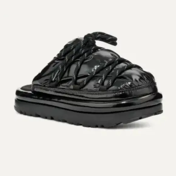 UGG SPACESLIDER HI SHINE SLIDE PLATFORM SLIPPER SHOES