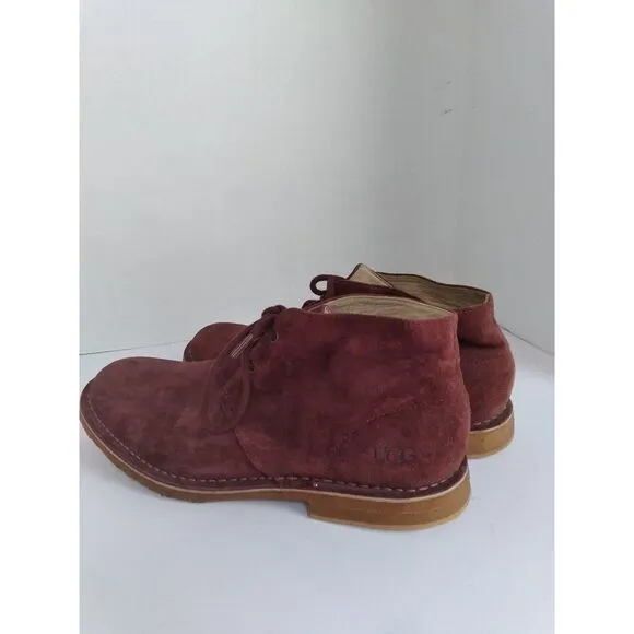 UGG Suede Leather Chukka Desert‎ Ankle Boots Casual Shoes Burgundy