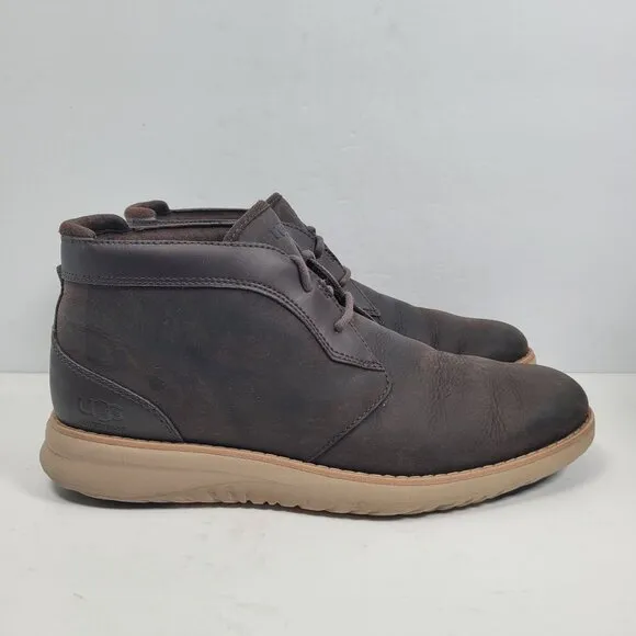 Ugg Union Men's Brown Ankle Leather Chukka Boots S/N1104976 US Size 9.5