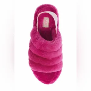 UGG Women's Fluff Yeah Slingback Sandal Pink Size 8