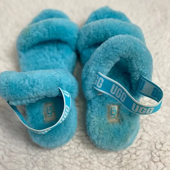 UGG Women's Shoes Sandals Oh Yeah Plushy Soft Slide Slippers Sz 5 Cozy Comfy
