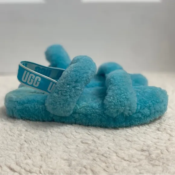 UGG Women's Shoes Sandals Oh Yeah Plushy Soft Slide Slippers Sz 5 Cozy Comfy