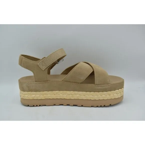 UGG Womens Size 10 Aubrey Ankle Strap Sand Platform Sandals Shoes