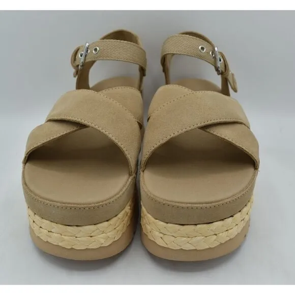 UGG Womens Size 10 Aubrey Ankle Strap Sand Platform Sandals Shoes