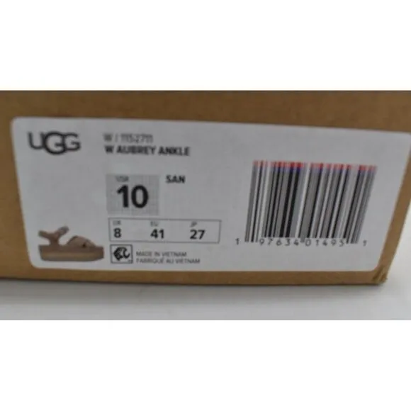 UGG Womens Size 10 Aubrey Ankle Strap Sand Platform Sandals Shoes