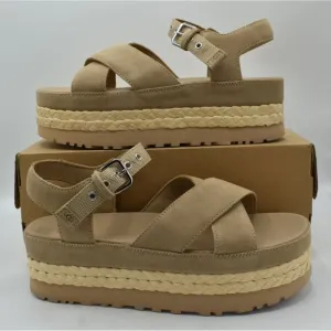 UGG Womens Size 10 Aubrey Ankle Strap Sand Platform Sandals Shoes