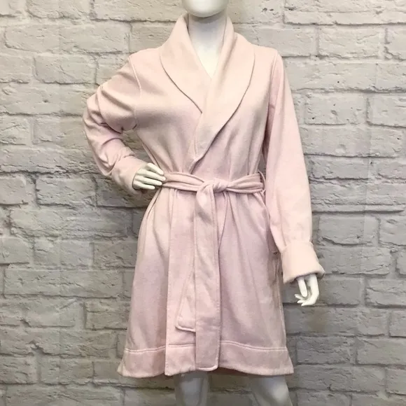 Ugg XL Blanche II Women’s Robe Pink Tie Waist Pockets Style 1095613 Tiny Flaw