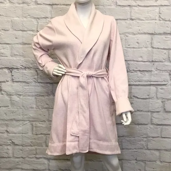Ugg XL Blanche II Women’s Robe Pink Tie Waist Pockets Style 1095613 Tiny Flaw