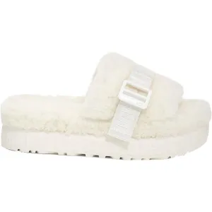 UGG Fluffita White Sheepskin Fluffy Sandals