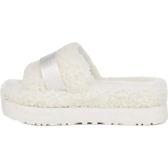 UGG Fluffita White Sheepskin Fluffy Sandals