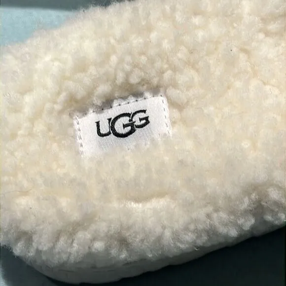 UGG Fluffita White Sheepskin Fluffy Sandals