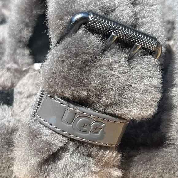 ✨UGG✨Fuzz Yeah Slide Slippers in Charcoal Grey