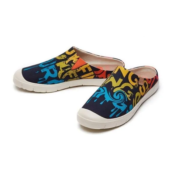 UIN Men's Slippers Lightweight Walking Casual Shoes (Street Surfing Cadiz)