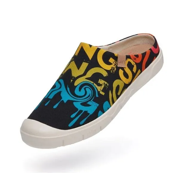 UIN Men's Slippers Lightweight Walking Casual Shoes (Street Surfing Cadiz)