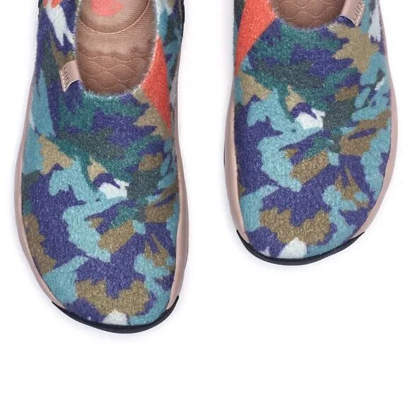UIN Women's Walking Shoes Slip On Lightweight Shoes (CAMOUFLAGE FLOWERS )