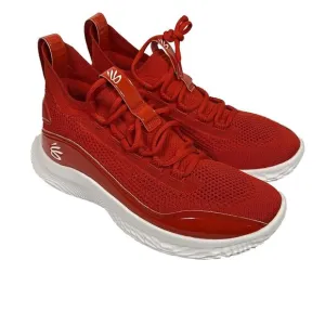 Under Armour Curry Flow‎ 8 Red Basketball Shoes Knit Performance Mens Size 10.5