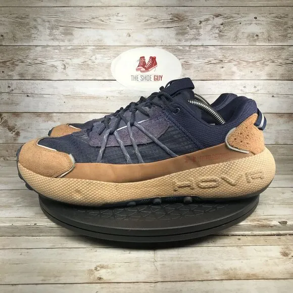 Under Armour Mens Size 12 Fat Tire Venture Pro HOVR Blue Brown Athletic Shoes