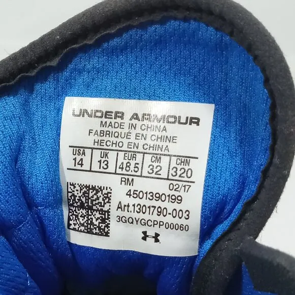 UNDER ARMOUR Mens Speedfoam Intake Blue Blake Running Shoes Sneakers Size 14