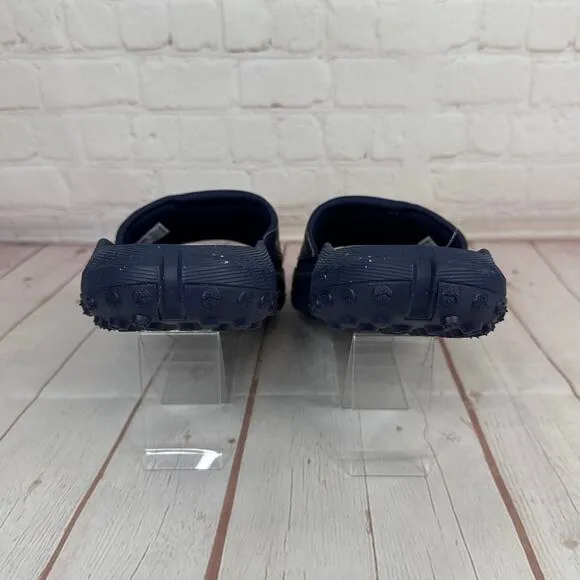 Under Armour Project Rock 3 Midnight Navy Flare Orange Slides Sz 10 3026034-403