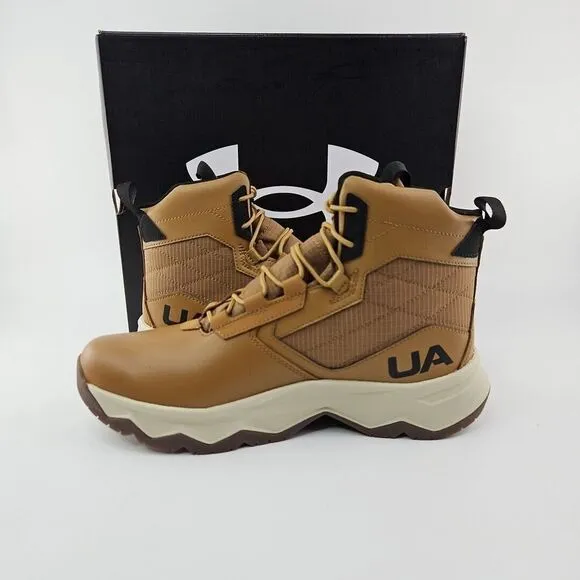 Under Armour Stellar G2 6&quot; Boots Light Brown High Top Tactical Duty Men's Sz 10