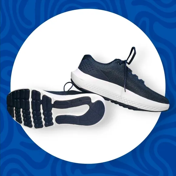 🆕Under Armour UA Surge 4 Men’s Running Shoes Size 9 👟 Navy White Cushion