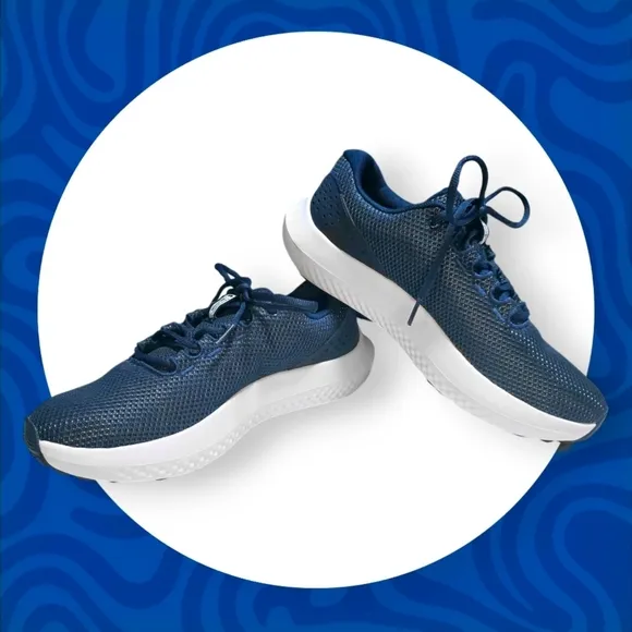 🆕Under Armour UA Surge 4 Men’s Running Shoes Size 9 👟 Navy White Cushion