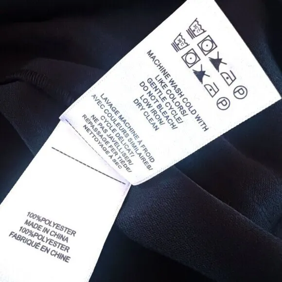 UnTuckIt Satin Black Wrap Agnes Dress Business Career Corporate Modern Large NWT