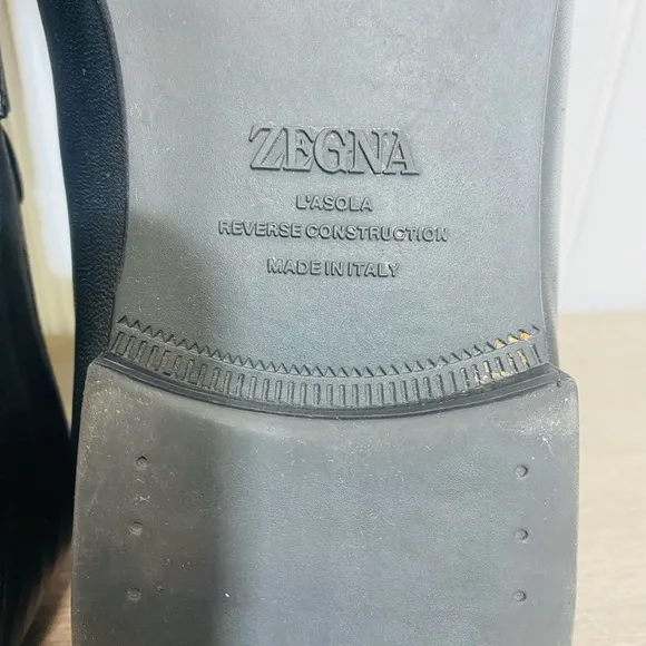 Use Zegna L'Asola Leather Penny Loafers size 11 no box