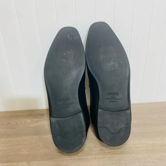 Use Zegna L'Asola Leather Penny Loafers size 11 no box