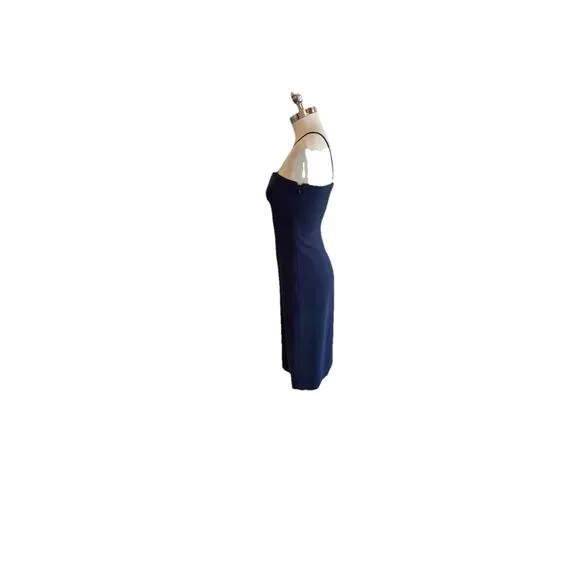 VALENTINO DRESS Authentic Classic NAVY WITH White Block 46 / 12