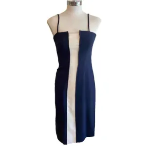 VALENTINO DRESS Authentic Classic NAVY WITH White Block 46 / 12